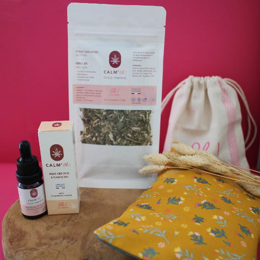 pack sos regle huile tisane bouillotte