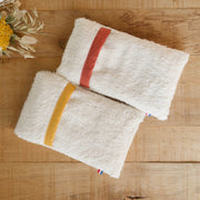 Bouillotte Calm’Oh en coton éponge doux aux graines de lin et lavandin bio pour soulager les douleurs de règles
