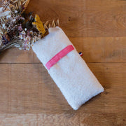 Bouillotte sèche aux graines de lin avec housse amovible coloris rose taille S