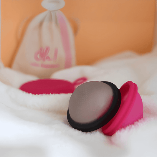 Pack de 2 disques menstruels réutilisables disc'oh noir et fushia