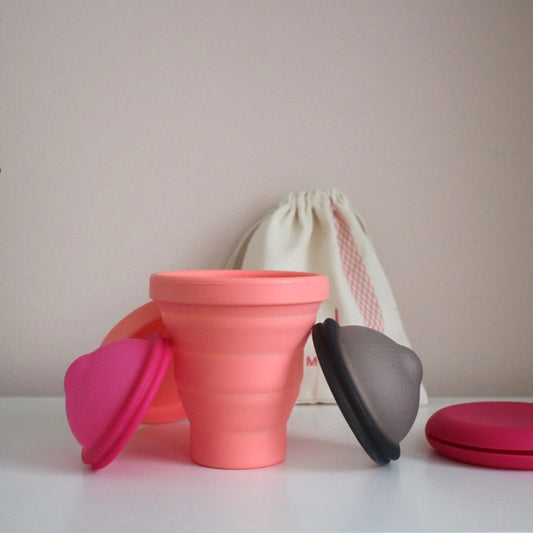 pack de 2 disques menstruels taille S et L avec stérilisateur