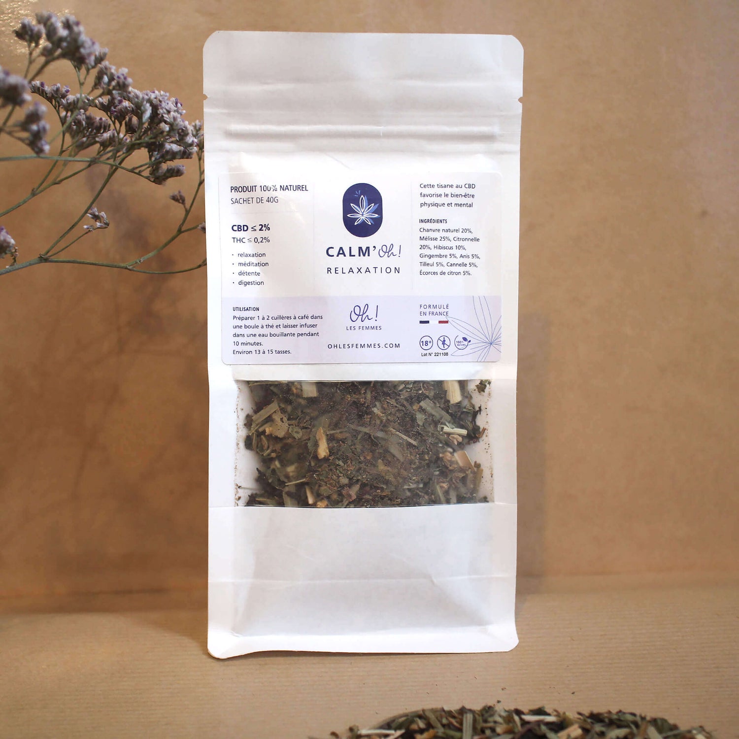 Tisane infusion relaxation détente 100% naturelle aux 9 plantes