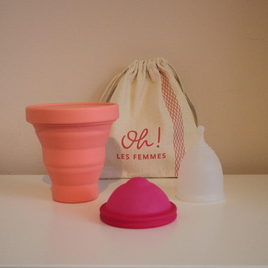 pack disque menstruel discoh taille S fushia et coupe menstruelle cupoh S