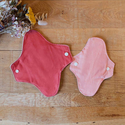 Serviette hygienique lavable coton biologique certifiée GOTS - Taille M et L