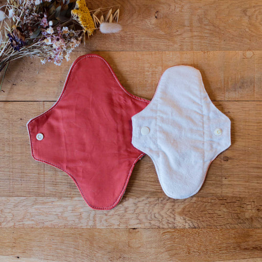 Serviette hygienique lavable coton biologique certifiée GOTS - Taille M et L