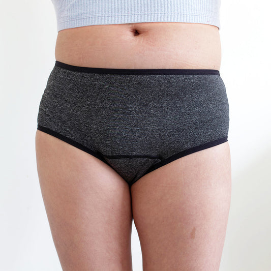 Culotte menstruelle anthracite modèle roxan face