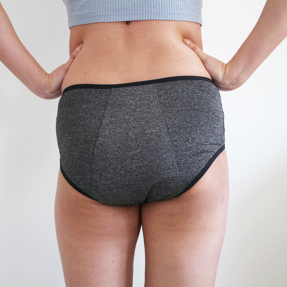 Culotte menstruelle anthracite modèle roxan dos